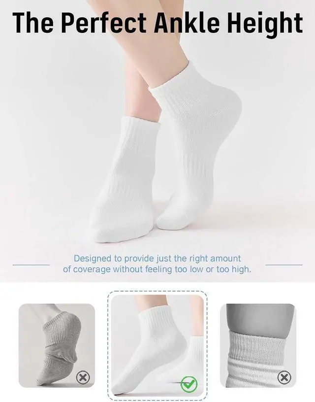 Alt view image 6 of 7 - Irisbear Ankle Socks for Women, Cotton Gym Socks Thin Running Socks 5 Pairs