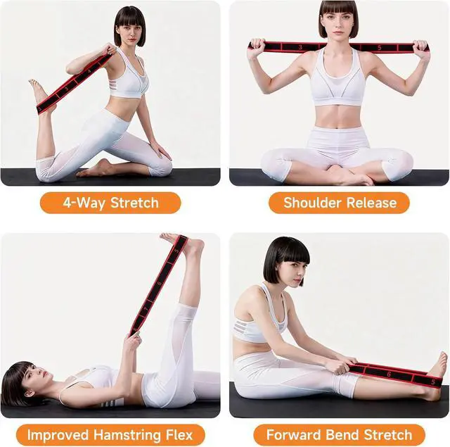Alt view image 5 of 6 - 3PCS Numbered Stretch Resistance Band, 8.10.12-Loop Elastic Training Bands for Stretching, Yoga, Multi-Loop Fitness Band for Flexibility & Strength Training