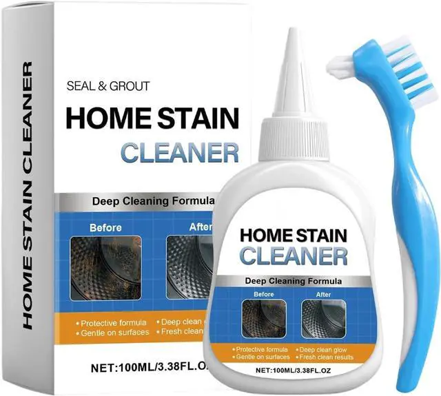 Main image of Home Stain Cleaner Gel, Washing Machine Cleaner with Brush, Home RemoverGel for Washing Machine, Refrigerator Strips, Deep Cleaning Gel for Tiles, Kitchen Sinks, Walls, Bathrooms (100 ML)