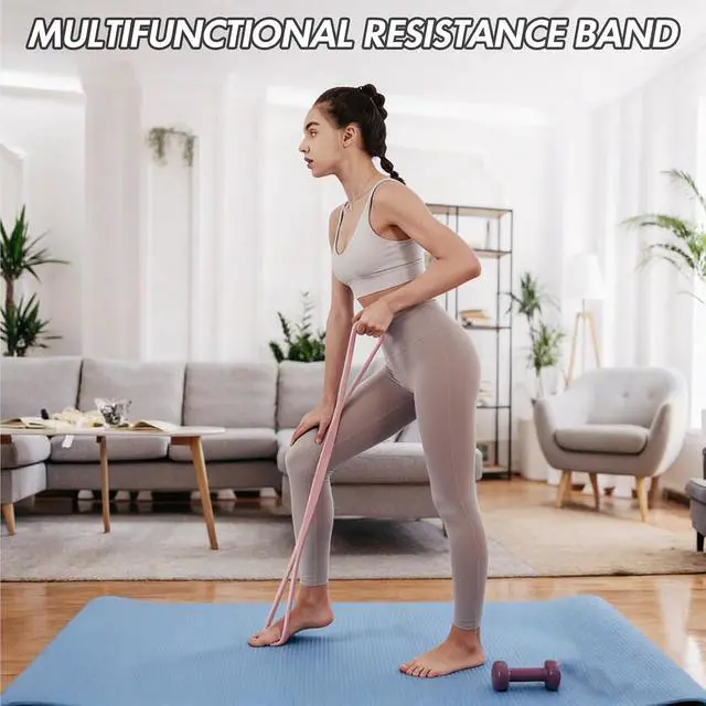 Alt view image 7 of 7 - Figure 8 Resistance Band, Figure 8 Resistance Bands for Women Men,Resistance Band Figure for Working Out, Non-Slip Handles, Home Gym, Yoga & Physical Therapy