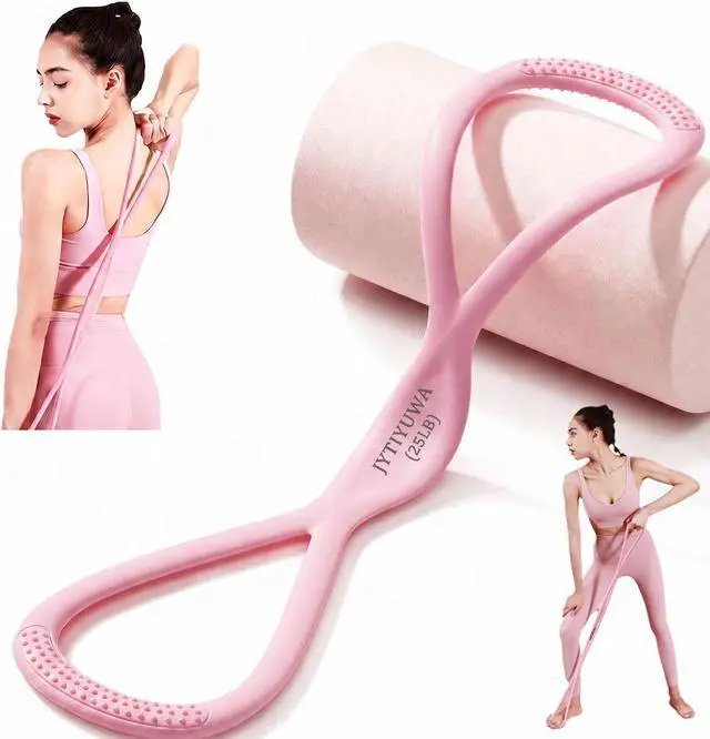 Main image of Resistance Bands with Handles,Figure 8 Resistance Band Elastic Fitness Bands Exercise Band for Home Yoga Gym Workout