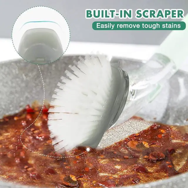 Alt view image 4 of 6 - 4 Pack Dish Brush Replacement Head for OXO Steel Soap Dispensing Dish Brush | Dish Brush Refills, Dishwasher Safe