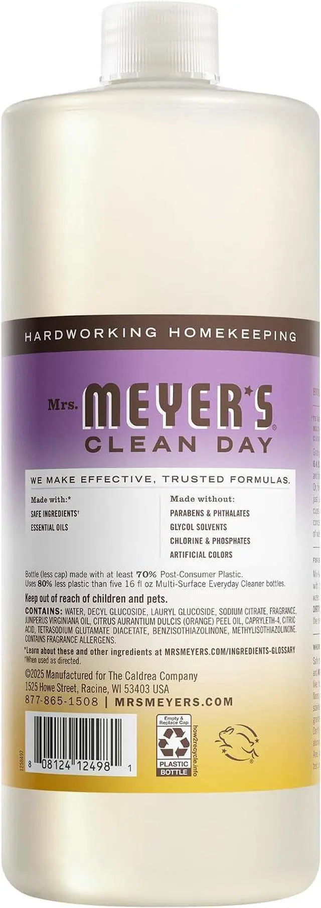 Alt view image 2 of 7 - MRS. MEYER'S CLEAN DAY Multi-Surface Concentrate, Compassion Flower, 32 oz | Dilute with Water for Powerful Cleaner, Makes Up to 16 Gallons per Bottle, Removes Dirt and Freshens Surfaces