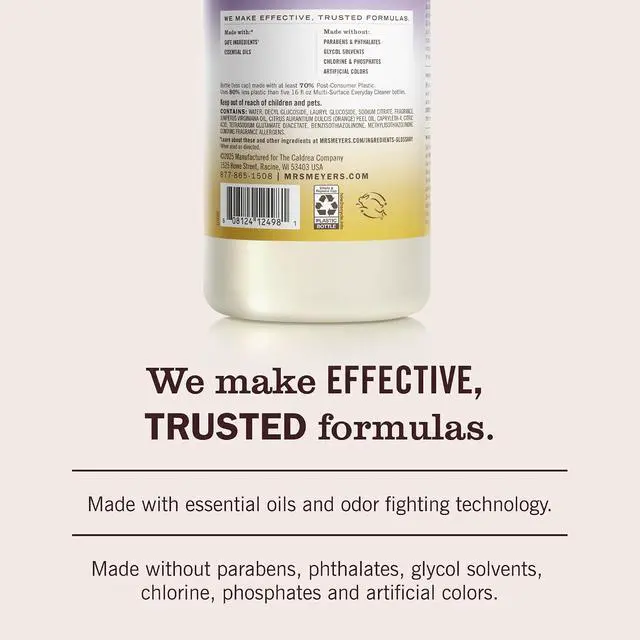 Alt view image 5 of 7 - MRS. MEYER'S CLEAN DAY Multi-Surface Concentrate, Compassion Flower, 32 oz | Dilute with Water for Powerful Cleaner, Makes Up to 16 Gallons per Bottle, Removes Dirt and Freshens Surfaces