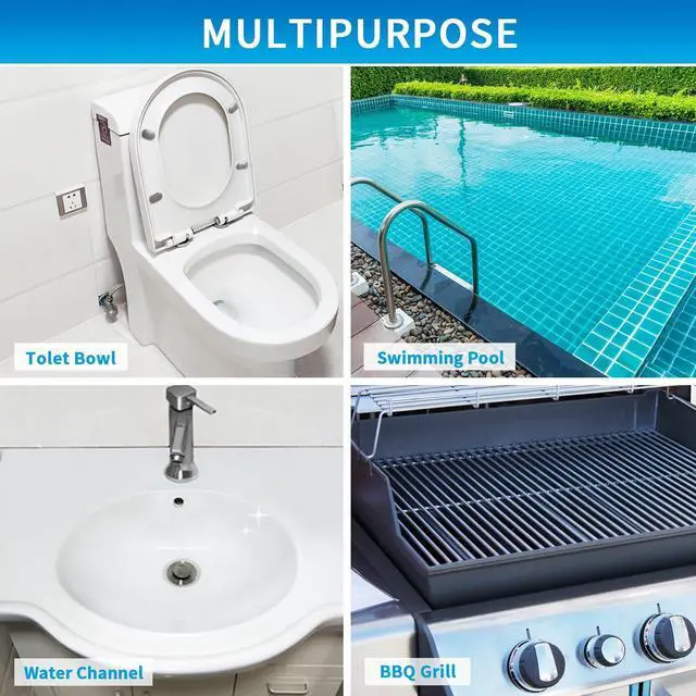 Alt view image 5 of 7 - 4TH Pumice Stone for Toilet Bowl Cleaning,Pumice Stick with Handle,Cleans Away Limescale Stain,Hard Water Rings, Calcium Buildup,Iron and Rust. Remover for Tile/Bath/Kitchen/Household - 2 Piece