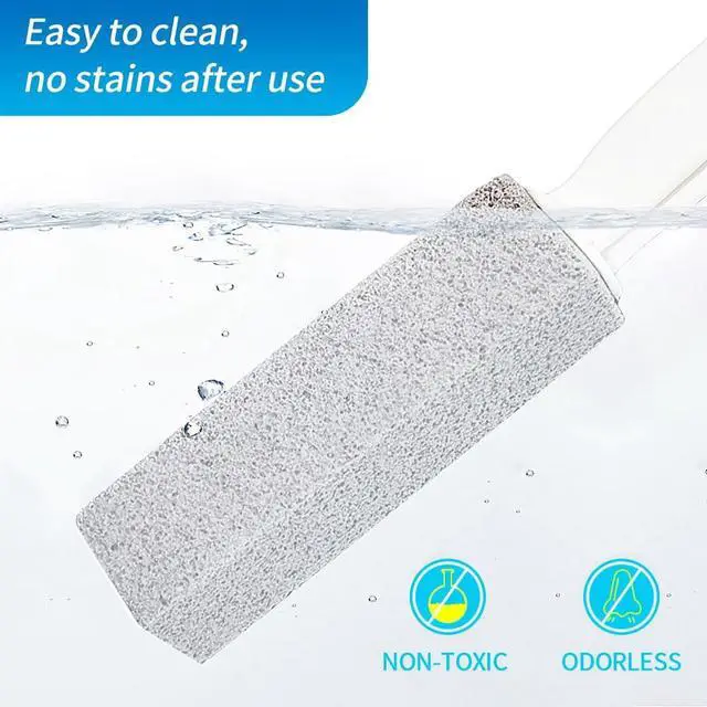 Alt view image 7 of 7 - 4TH Pumice Stone for Toilet Bowl Cleaning,Pumice Stick with Handle,Cleans Away Limescale Stain,Hard Water Rings, Calcium Buildup,Iron and Rust. Remover for Tile/Bath/Kitchen/Household - 2 Piece