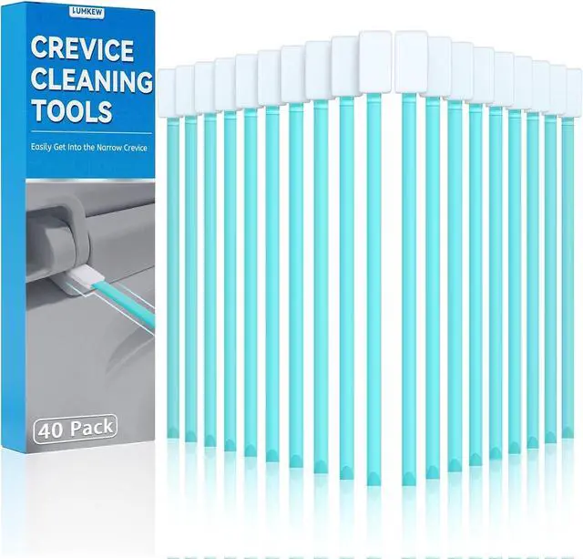 Alt view image 6 of 7 - Lumkew Crevice Cleaning Brush Tool Toilet Seat Crack Gaps Cleaner, 40pcs | Long Handle, Disposable Small Spaces Cleaning Brushes for Cleaner Under Toilet Seats Hinges Lid Base Back Corner Crevice