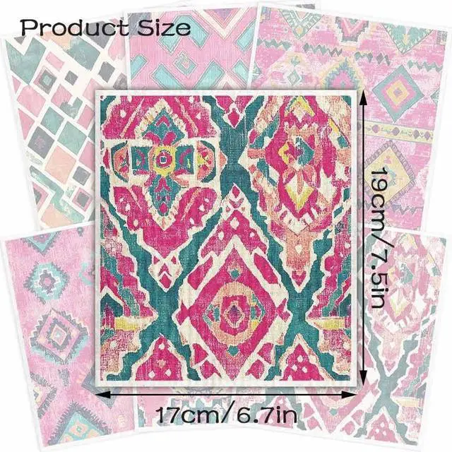 Alt view image 2 of 6 - Swedish Dishcloths for Kitchen 6 Pack Cellulose Reusable Cleaning Paper Towels Soft, Quick-Drying, Washable Dish Rags for Kitchen, Counters & More (Pink Stripe)