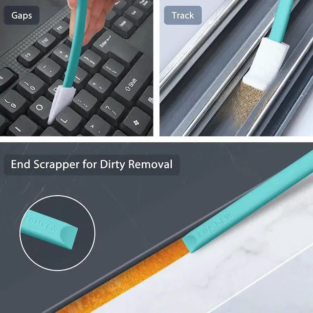 Alt view image 4 of 7 - Lumkew Crevice Cleaning Brush Tool Toilet Seat Crack Gaps Cleaner, 40pcs | Long Handle, Disposable Small Spaces Cleaning Brushes for Cleaner Under Toilet Seats Hinges Lid Base Back Corner Crevice