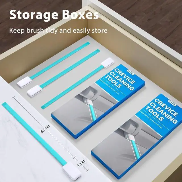 Alt view image 7 of 7 - Lumkew Crevice Cleaning Brush Tool Toilet Seat Crack Gaps Cleaner, 40pcs | Long Handle, Disposable Small Spaces Cleaning Brushes for Cleaner Under Toilet Seats Hinges Lid Base Back Corner Crevice