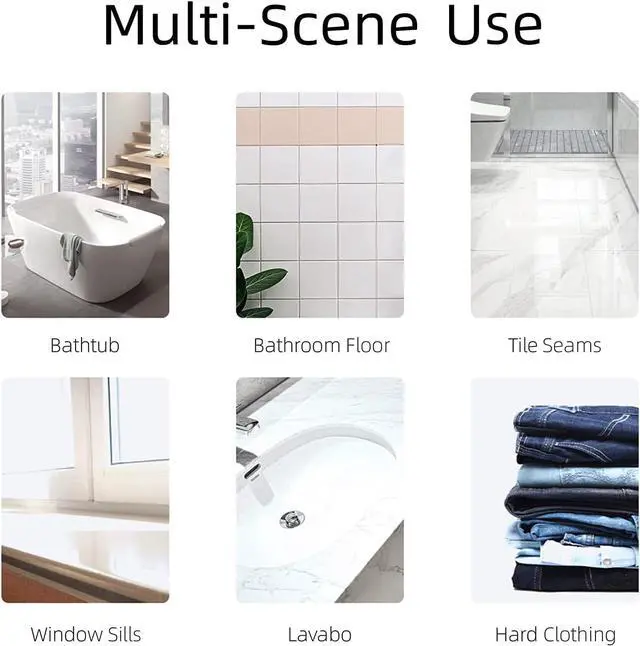 Alt view image 7 of 7 - 2-Pack Scrub Brush for Cleaning with Long Handle, White&Green | Medium Firm Bathroom Cleaning Supplies, Bathtub and Shower Cleaner Brush, Multi-Scene Use for Kitchen or Carpet Cleaning