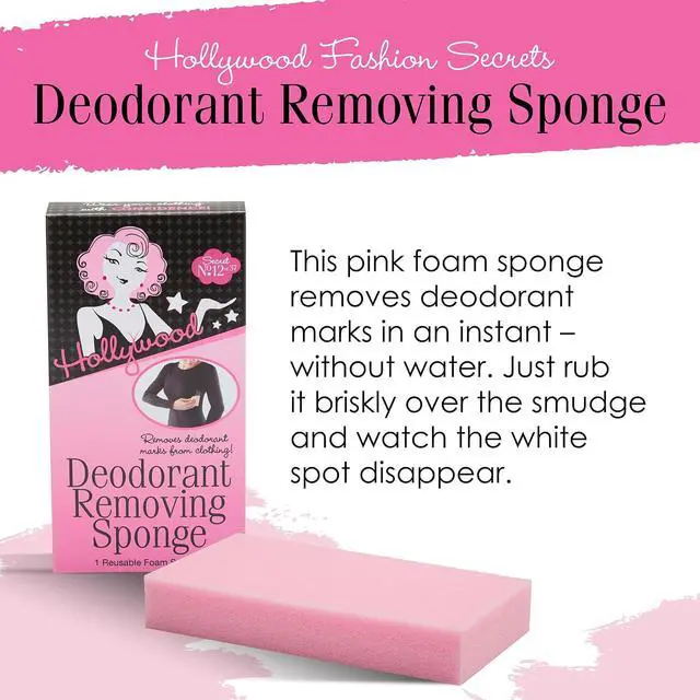 Alt view image 3 of 6 - Hollywood Fashion Secrets Reusable Deodorante Removing Sponge, Stain Eraser | Easily Remove Deodant from Clothing, No Water Necessary, Long Lasting Deodorant Stain Remover Perfect for Travel