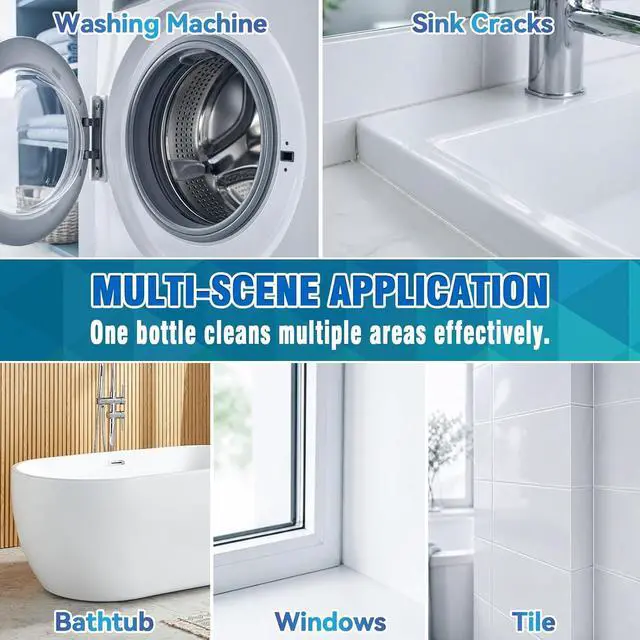 Alt view image 3 of 7 - Sugelary Mold Stain Cleaner, 5 fl oz Mold Stain Cleaner Gel for Washing Machine, Home Stain Cleaning Gel for Fridge, Tile, Grout, Sink and Bathroom Use