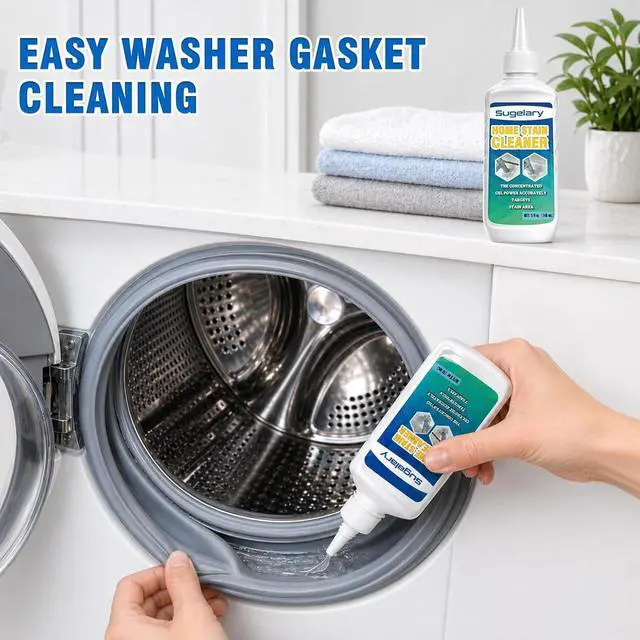 Alt view image 5 of 7 - Sugelary Mold Stain Cleaner, 5 fl oz Mold Stain Cleaner Gel for Washing Machine, Home Stain Cleaning Gel for Fridge, Tile, Grout, Sink and Bathroom Use