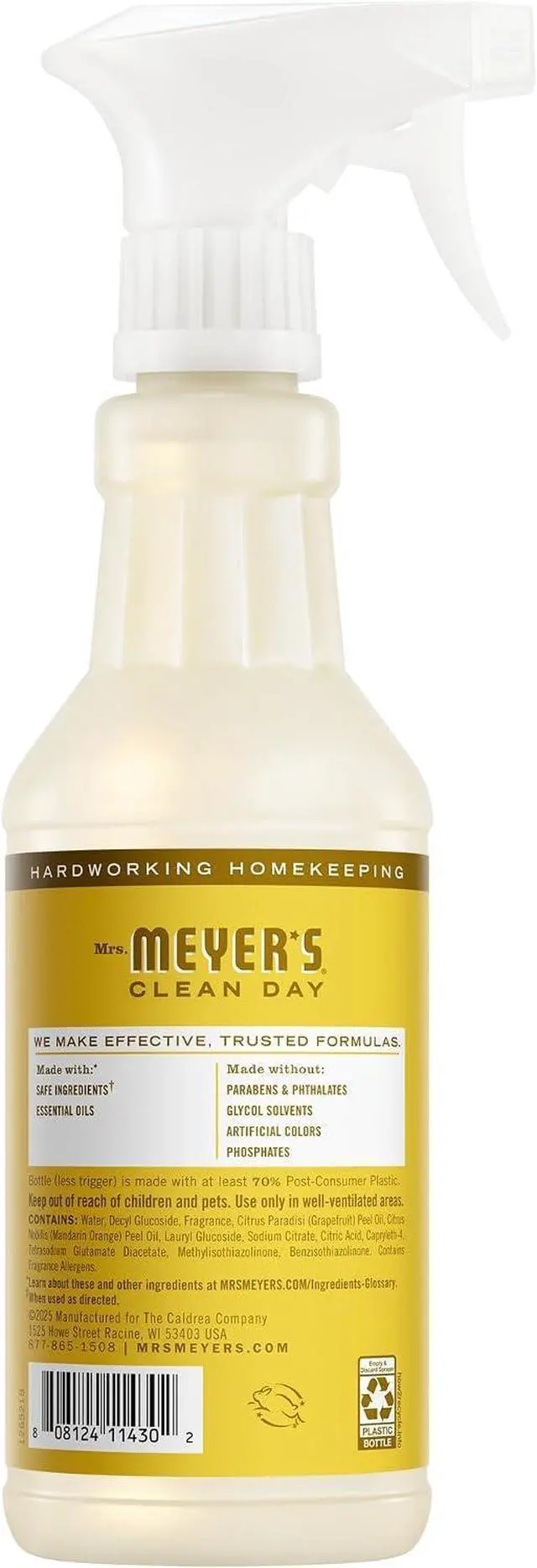 Alt view image 2 of 7 - MRS. MEYER'S CLEAN DAY Multi-Surface Cleaner, Daisy, 16 fl oz | Removes Dirt and Freshens Surfaces, Everyday Use, All-Purpose Cleaner, Cruelty Free, Made with Essential Oils
