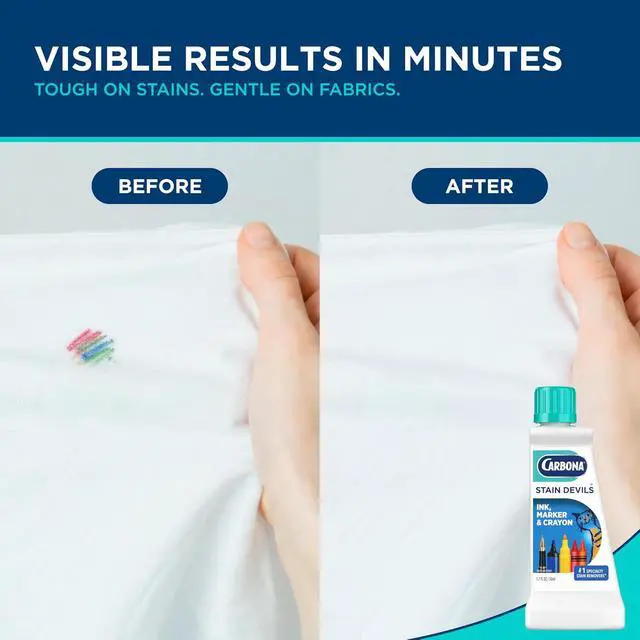 Alt view image 2 of 7 - Carbona Stain Devils® #3 | Ink, Marker & Crayon | Professional Strength Laundry Stain Remover | Multi-Fabric Cleaner | Safe On Skin & Washable Fabrics | 1.7 Fl Oz, 1 Pack