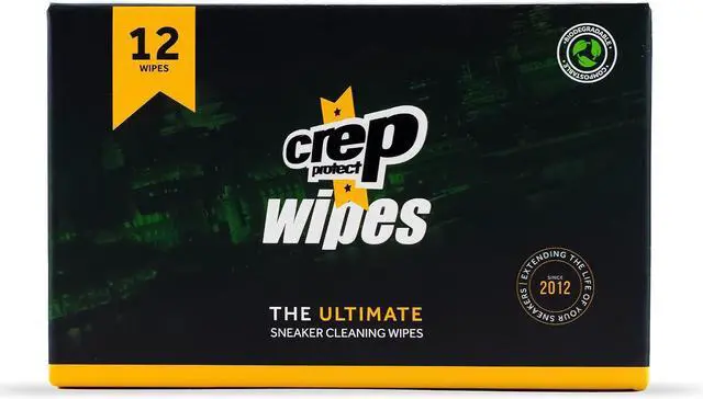 Main image of Crep Protect Shoe Wipes - Biodegradable, Dual-Sided Sneaker Cleaning Wipes for Quick Dirt & Scuff Removal - Individually Wrapped (Pack of 12)