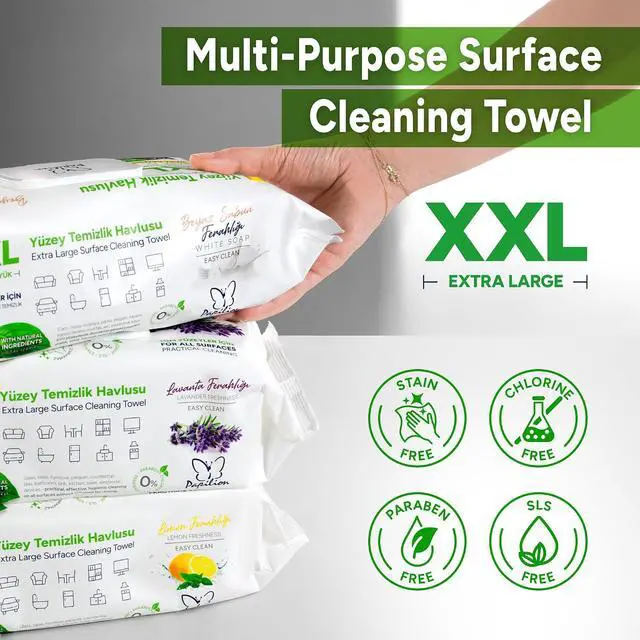Alt view image 5 of 7 - PAPILION Multi-Surface Cleaning Wipes, White Soap Scent, Removes Dirt & Stains, Paraben & SLS-Free, Surface-Safe Formula for Everyday Home, Kitchen & Office Cleaning, Flip-Top Pack, 100 Count