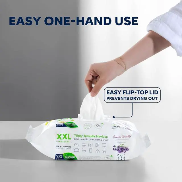 Alt view image 7 of 7 - PAPILION Multi-Surface Cleaning Wipes, Lavender Scent, Removes Dirt & Stains, Paraben & SLS-Free, Surface-Safe Formula for Everyday Home, Kitchen & Office Cleaning, Flip-Top Pack, 100 Count