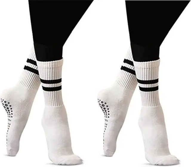 Main image of Flydo Pilates Grip Socks for Women Grippy Yoga Non Slip Long Barre Socks
