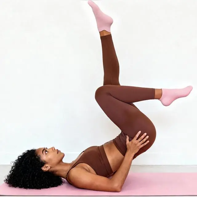 Alt view image 2 of 7 - 6 Pairs Pilates Socks for Women, Grip Yoga Crew Socks, Non Slip Grippy for Barre, Ballet, Dance & Hospital