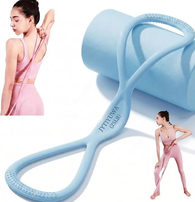Main image of Resistance Bands with Handles,Figure 8 Resistance Band Elastic Fitness Bands Exercise Band for Home Yoga Gym Workout