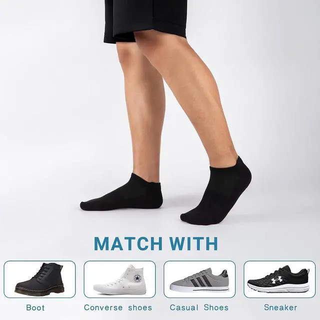 Alt view image 2 of 7 - Heatuff 7 Pairs Mens Ankle Socks Cotton Low Cut Thin Breathable Comfort Casual Socks with Tab