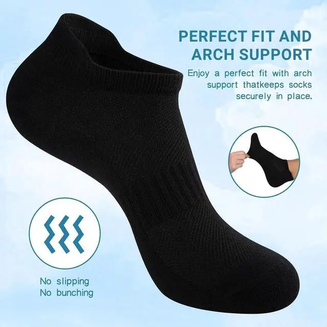 Alt view image 6 of 7 - Heatuff 7 Pairs Mens Ankle Socks Cotton Low Cut Thin Breathable Comfort Casual Socks with Tab