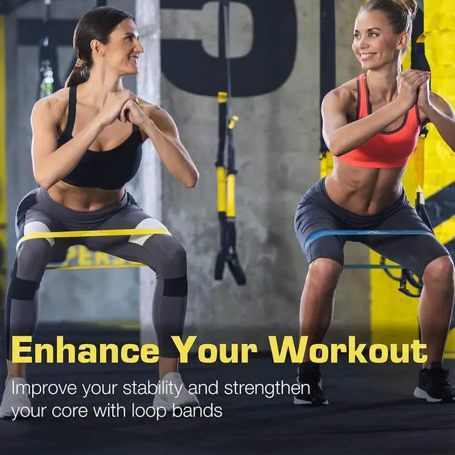 Alt view image 2 of 7 - ProBody Pilates Loop Resistance Bands for Working Out, Set of 5 Exercise Bands Resistance, Workout Bands Resistance for Exercise, Small Physical Therapy Bands, 12" x 2"