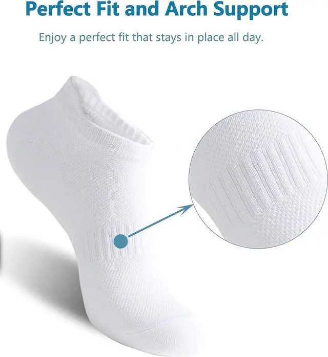 Alt view image 5 of 6 - Womens Ankle Socks Athletic Cotton Running Low Cut Socks with Tab 6 Pairs