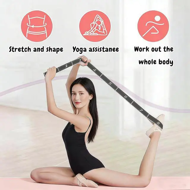 Alt view image 4 of 7 - 2Pcs Numbered Resistance Bands(Red&Purple for Yoga | Resistance Bands with Handles for Arms,Adjustable Bands for Full Body Stretching Shaping(Red&Purple