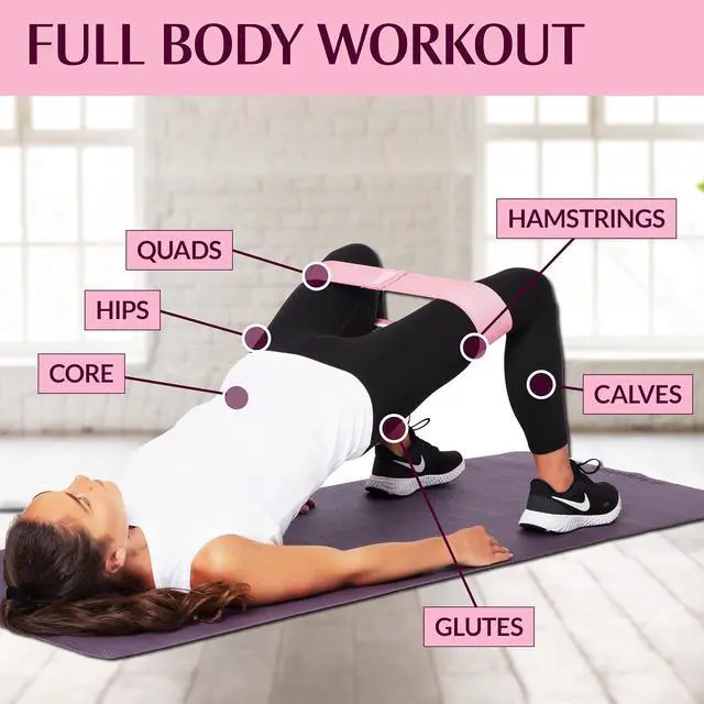 Alt view image 4 of 6 - Gymbee Premium Resistance Bands for Working Out - Exercise Bands to Workout Glutes, Thighs & Legs - No Slip Cloth Booty Bands for Gym & Home Fitness, Yoga, Strength & Pilates for Men/Women - 3 Levels