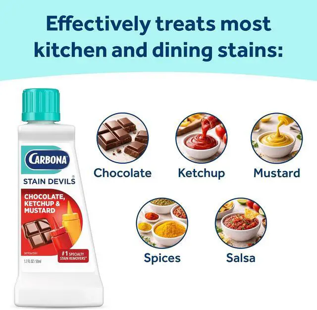 Alt view image 3 of 7 - Carbona Stain Devils Spot Remover For Ketchup, Mustard And Chocolates 1.7 Oz