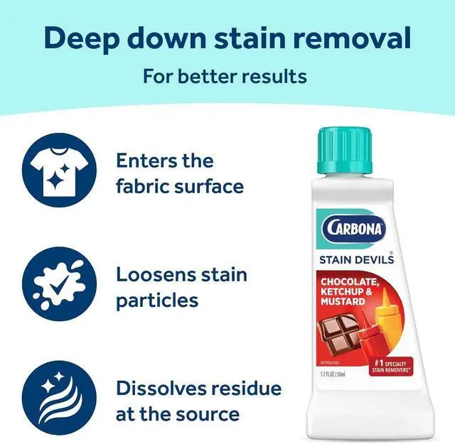 Alt view image 4 of 7 - Carbona Stain Devils Spot Remover For Ketchup, Mustard And Chocolates 1.7 Oz