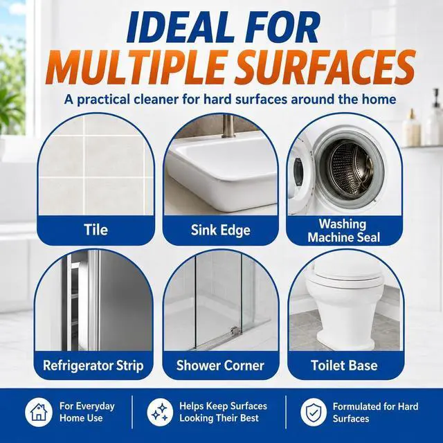 Alt view image 4 of 7 - Sugelary Mold Stain Cleaning Gel, 5 Fl oz All-Purpose Household Cleaner Gel for Front Loader Seal, Bathroom Grout, Sink, Shower, Caulk, Washing Machine Cleaning Solution