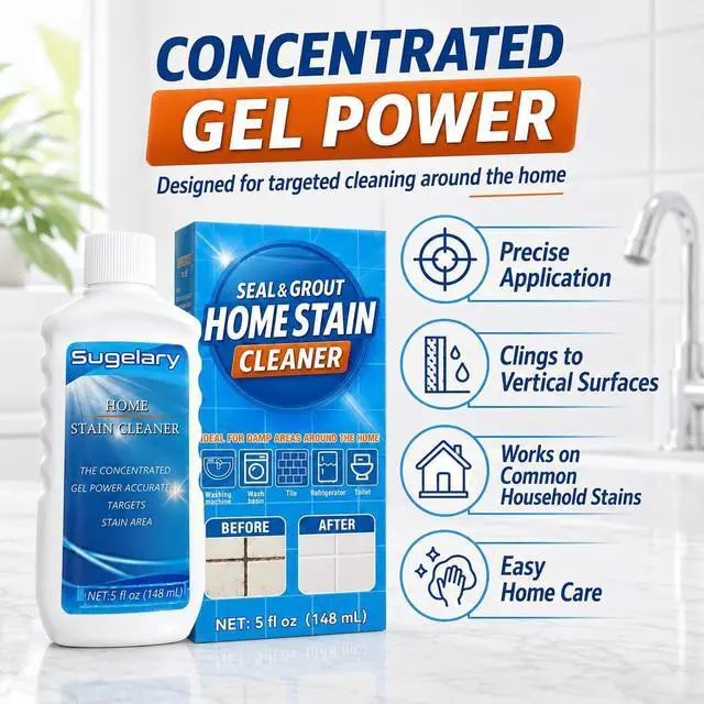 Alt view image 7 of 7 - Sugelary Mold Stain Cleaning Gel, 5 Fl oz All-Purpose Household Cleaner Gel for Front Loader Seal, Bathroom Grout, Sink, Shower, Caulk, Washing Machine Cleaning Solution