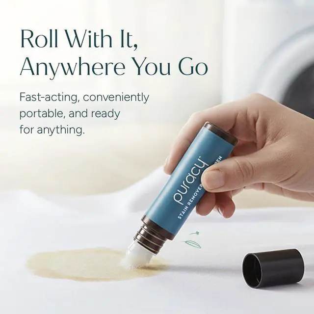 Alt view image 2 of 7 - Puracy Stain Remover, Travel and Laundry Stain Cleaner for Clothes, Baby Essentials, Kids Stains, Oil and Fabric Spot Cleaner (Laundry Stain Remover Pen, 0.33 Fl Oz (Pack of 1))