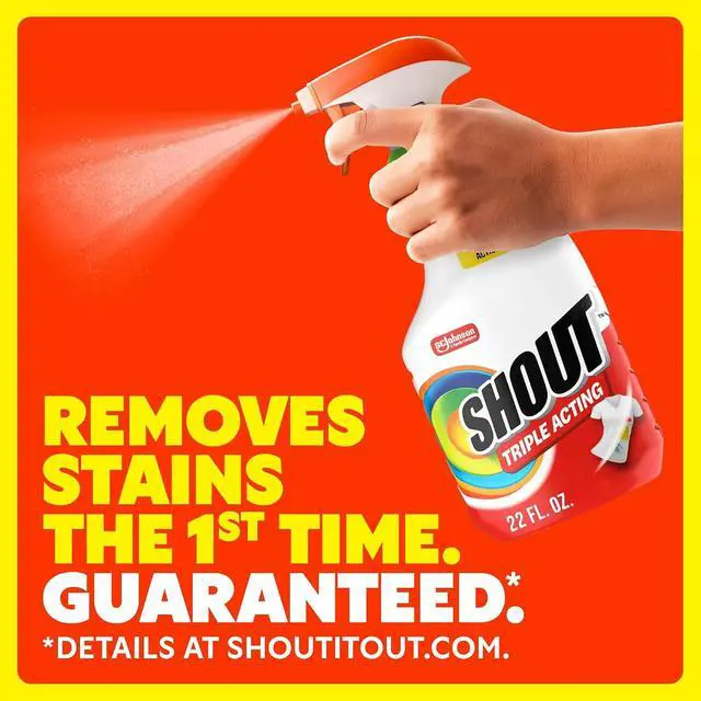 Alt view image 2 of 7 - Shout Active Enzyme Laundry Stain Remover Spray, Triple-Acting Formula Clings, Penetrates, and Lifts 100+ Types of Everyday Stains - Prewash Spray 22oz