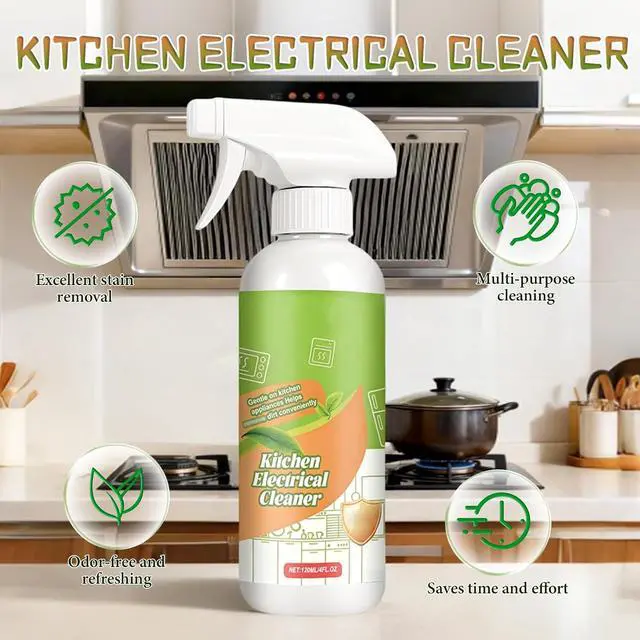 Alt view image 3 of 7 - 2PCS Kitchen Cleaner Remover Spray,Multifunctional Kitchen Appliance Cleaner,Kitchen Enzyme Cleaner,For Cooktop,Stove,Oven,Microwave & Oil Stains