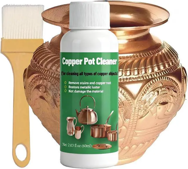 Main image of Copper Pot Cleaner,Removes Tarnish from Copper Wares,Copper Polish(60ml) | Copper Cleaning, Restores Shine Removes Tarnish from Copper Wares,Metal Polishing Compound detergent