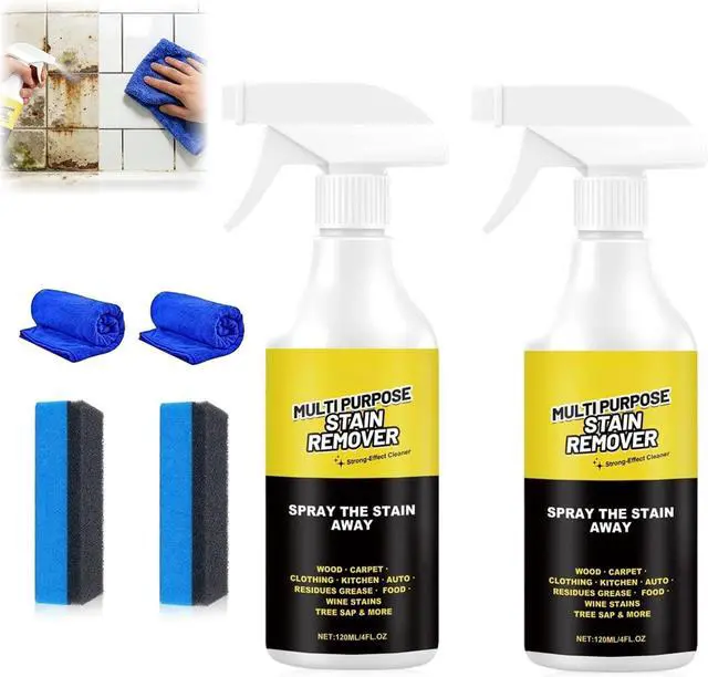 Main image of 2PCS Multi Purpose Stain Remover, Foam Cleaner Spray, A powerful cleaner for kitchens, Fast Acting Cleaner for Kitchen Countertops, Floors, Toilets, Cars