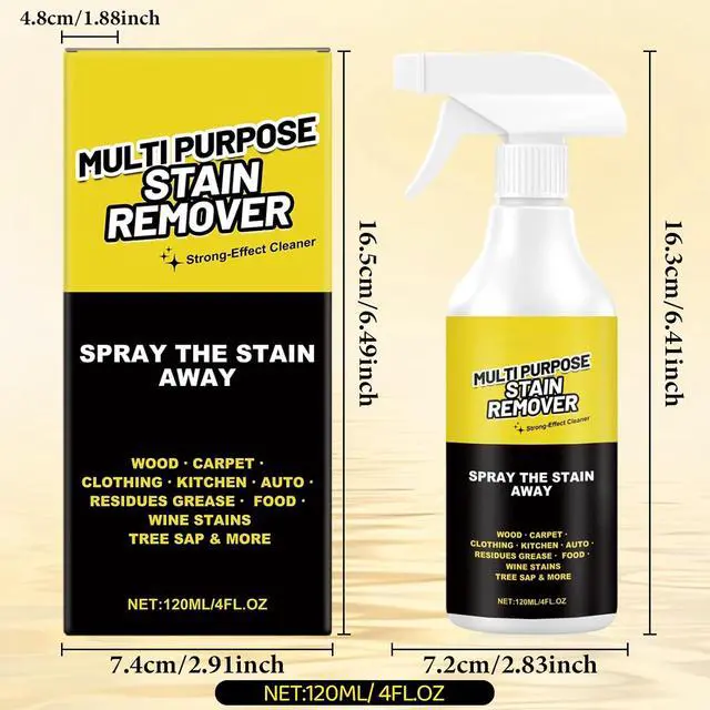 Alt view image 7 of 7 - Multi-Purpose Stain Remover, A Powerful CleanerQuick Cleaning for Kitchens, Floors, Toilets, and Cars (120ml)