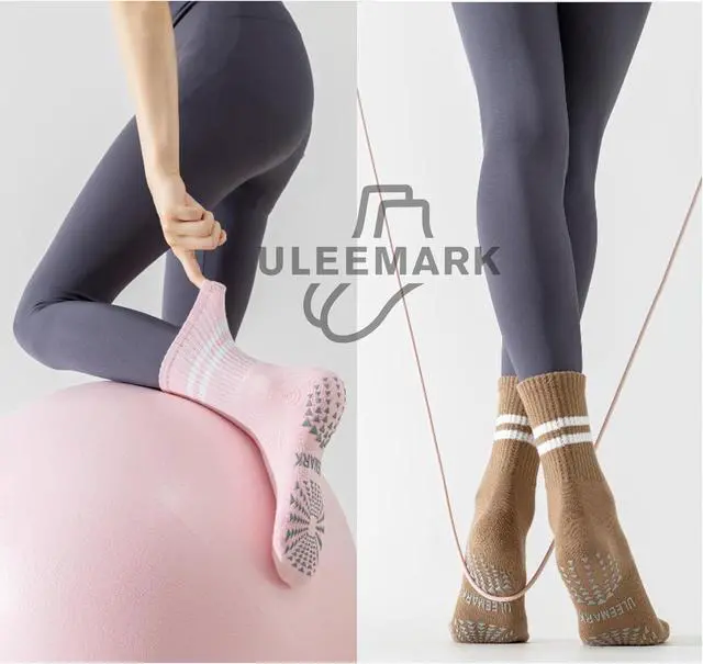 Alt view image 4 of 6 - Womens Pilates Non slip Yoga Socks Dance Gym Exercise Ankle Socks