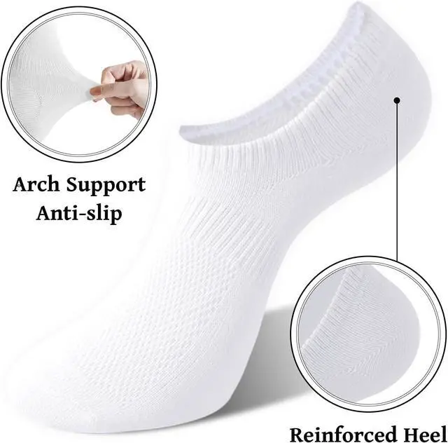 Alt view image 4 of 6 - Irisbear Womens No Show Socks, Thin Cotton Non Slip Low Cut Socks 6 Pairs