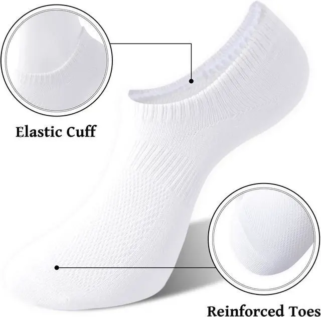 Alt view image 6 of 6 - Irisbear Womens No Show Socks, Thin Cotton Non Slip Low Cut Socks 6 Pairs