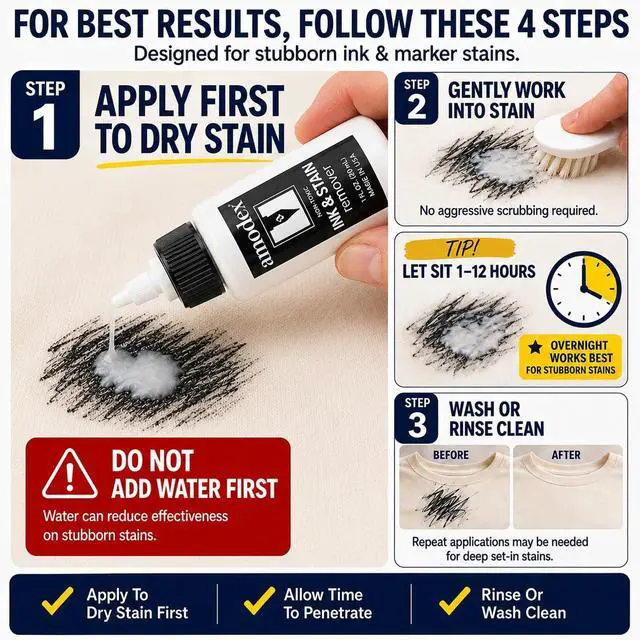 Alt view image 4 of 7 - Amodex Ink & Stain Remover 1oz Bottle