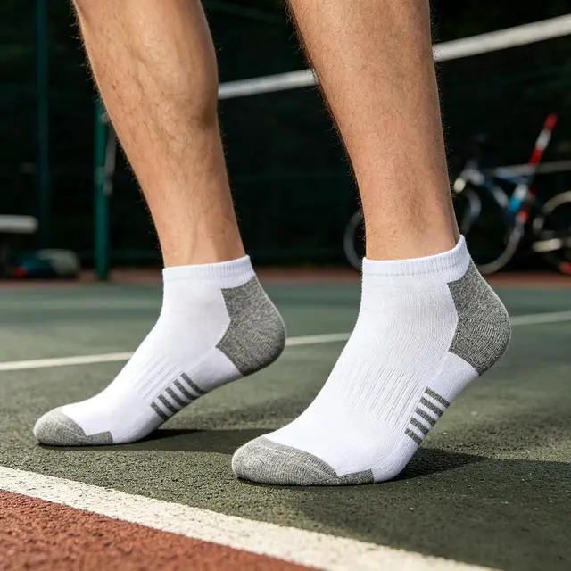 Alt view image 2 of 5 - 12-30 Pairs Low Cut Ankle Socks for Men Thin Breathable Casual No Show Athletic Socks Bulk