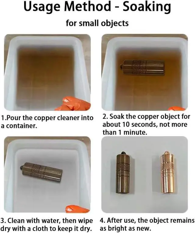Alt view image 6 of 7 - Copper Pot Cleaner,Removes Tarnish from Copper Wares,Copper Polish(60ml) | Copper Cleaning, Restores Shine Removes Tarnish from Copper Wares,Metal Polishing Compound detergent
