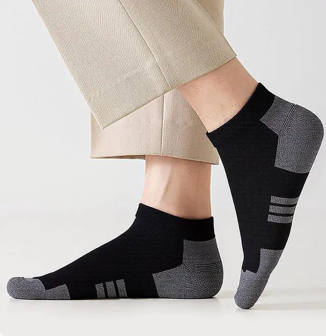 Alt view image 5 of 5 - 12-30 Pairs Low Cut Ankle Socks for Men Thin Breathable Casual No Show Athletic Socks Bulk