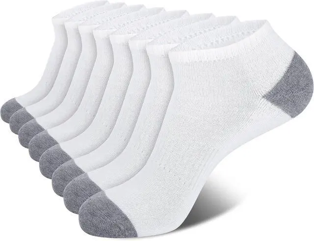 Main image of Eallco 8 Pairs Mens Ankle Socks Low Cut Socks for Men Short Socks Size 10-13 Black